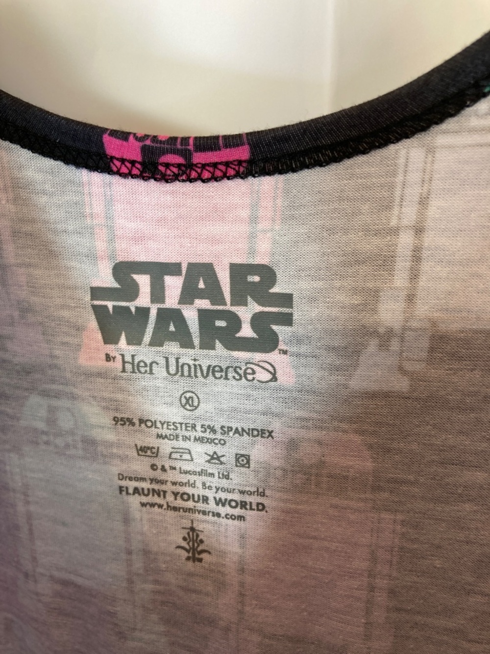 Her Universe Star Wars R2D2 Dress Sz CL Black Pink Blue Green Worn Once - Picture 2 of 16